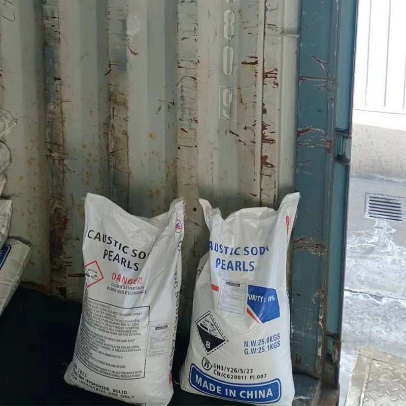 Caustic Soda Pearls Cas Number 1310 73 2 25kg/Bag For Sewage Treatment